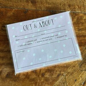 "When You Were Out and About" Padded Message Notes 50 Sheets